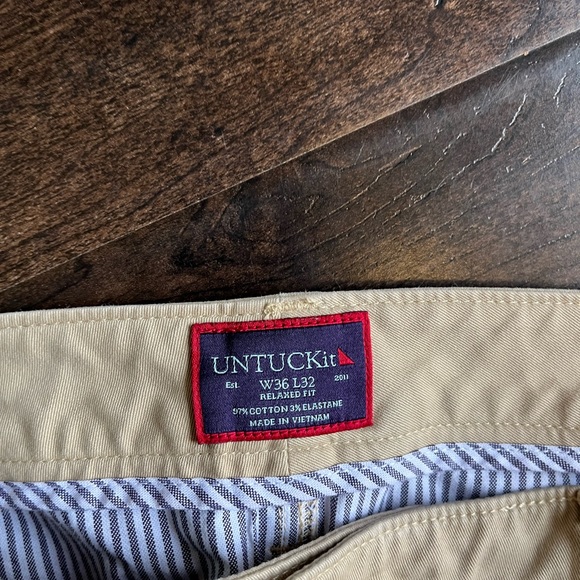 Untuckit Mens Relaxed Fit Don Santiago Pants Size 36 - Picture 2 of 5